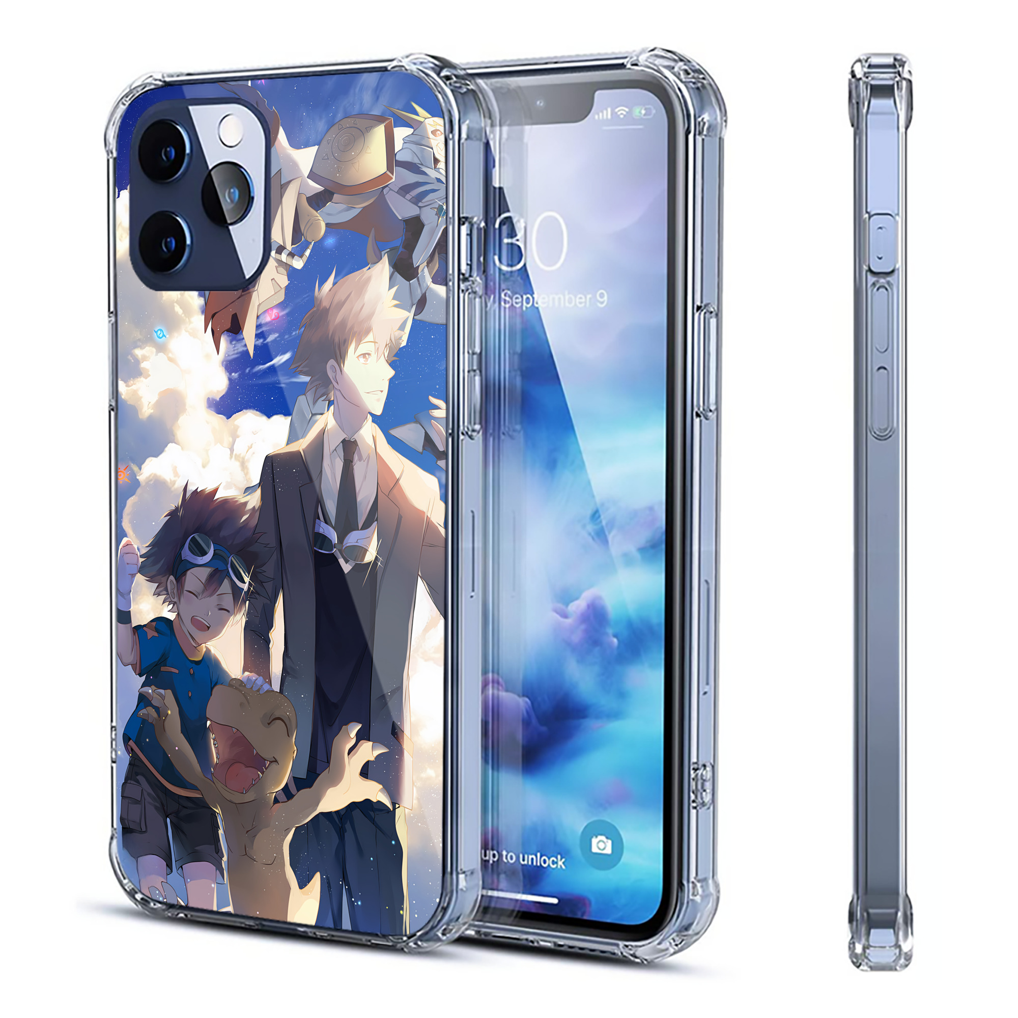 （画像用） Digimon デジタルモンスター/デジモン 【iPhone 12シリーズ対応】透明スマホケース（クリアソフトケース）